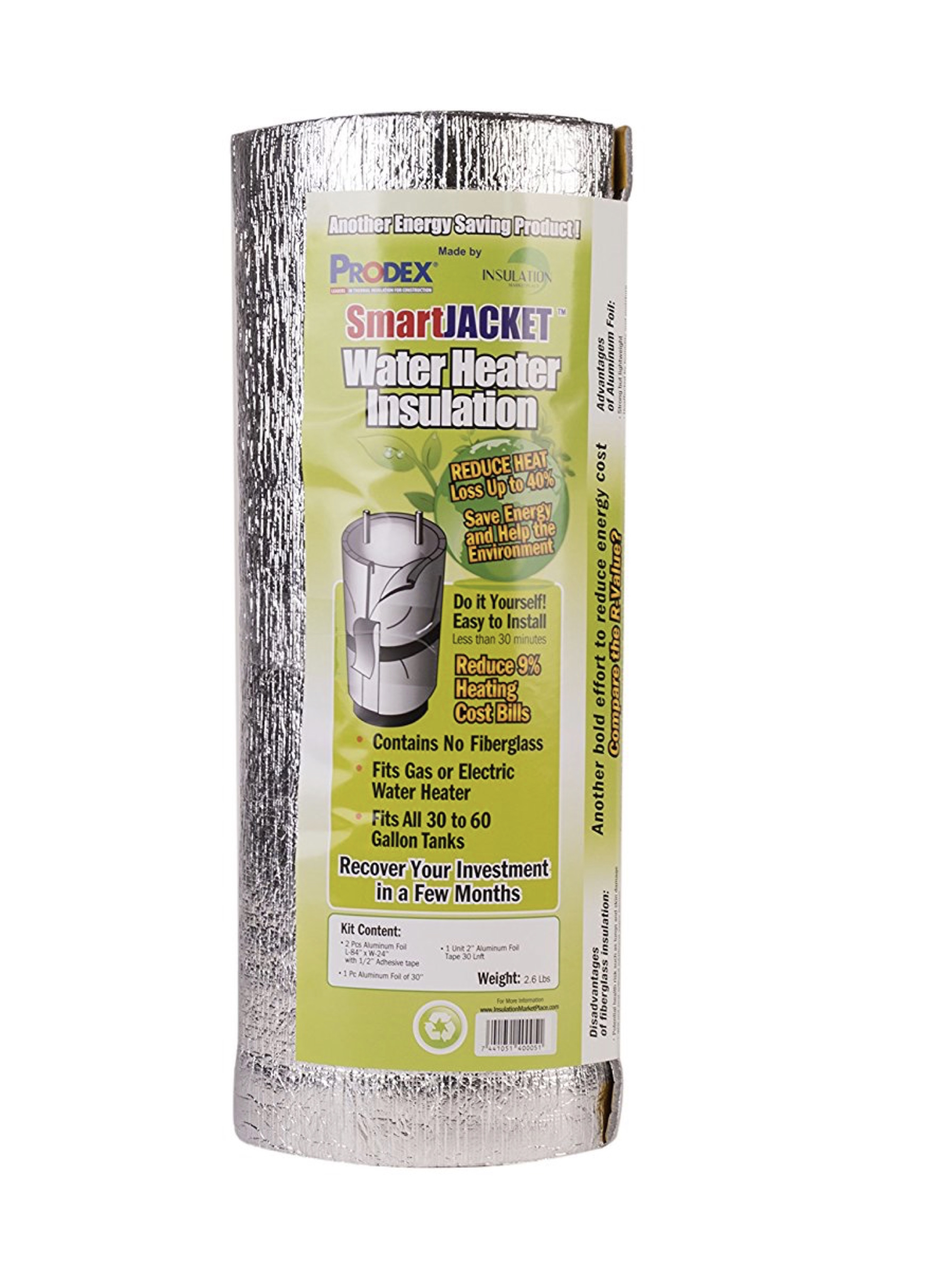 Smart Jacket - how to install water heater insulation blanket -  www.insulationmarketplace.com 